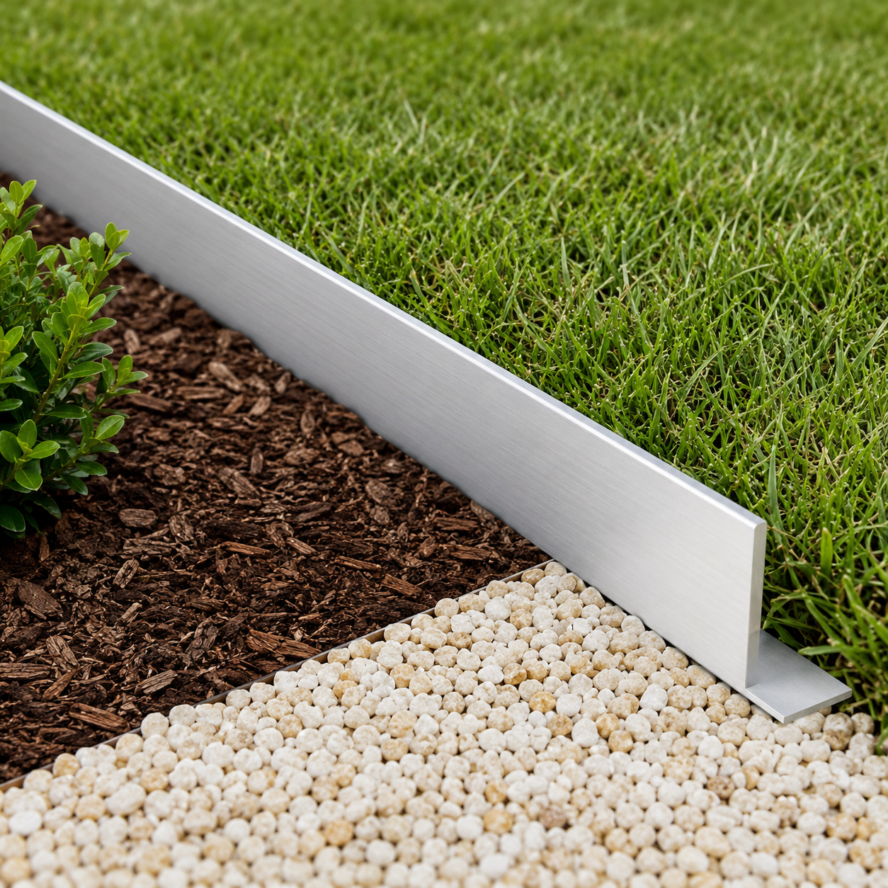 Hedge 75mm HD Aluminium Garden Edging Clear Anodised