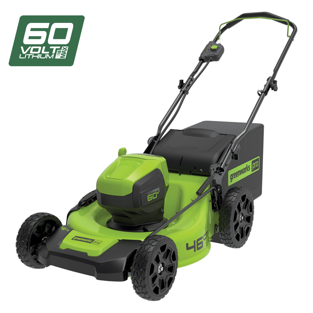 Greenworks 60V Brushless Push Lawnmower 46cm