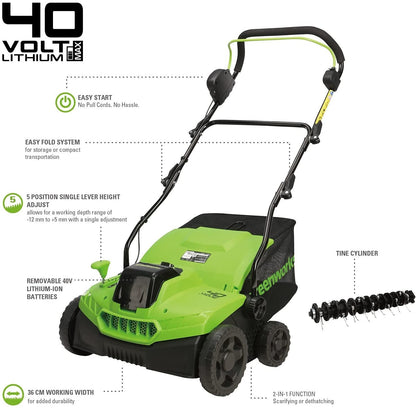 Greenworks 40V Dethatcher/Scarifier Kit