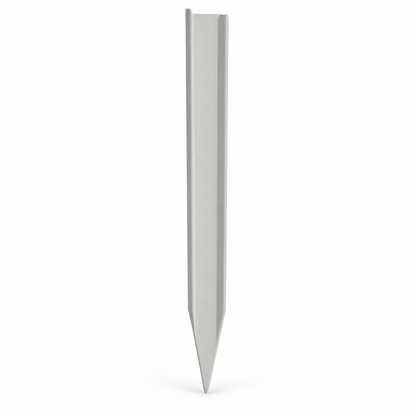 Illustrative render of one Surf Mist tapered garden edging stake on a white background